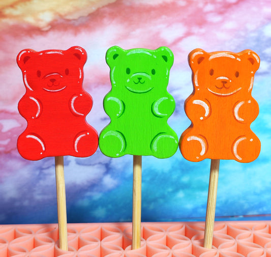 Gummy bear chew pops
